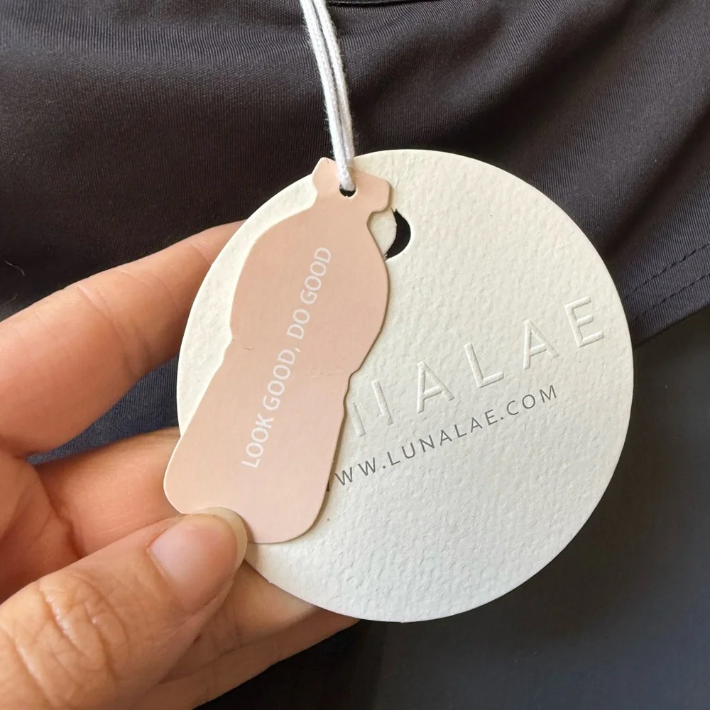 LUNALAE TARA LOW WAISTED BOTTOMS - RECYCLED BLACK US 6 NWT - Picture 8 of 8